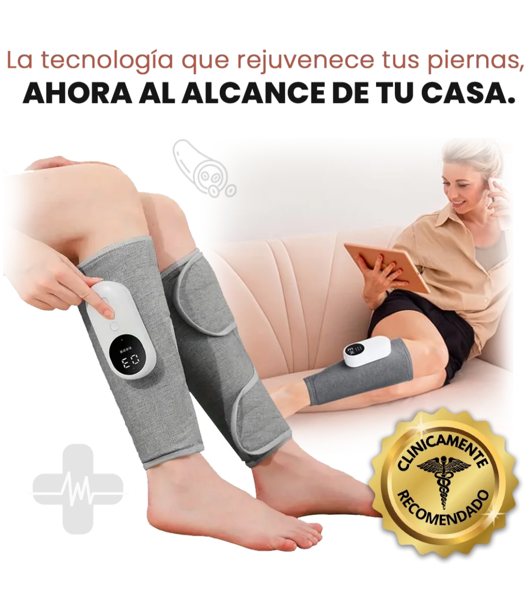 AliviaMax: Masajeador de compresión y calor inteligente